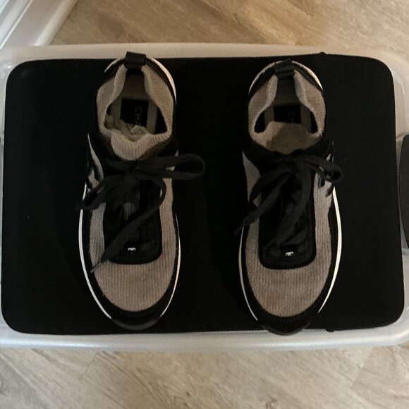 Chanel Grey Knit Fabric sneakers size 37 - Picture 4 of 5